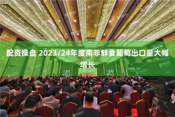 配资操盘 2023/24年度南非鲜食葡萄出口量大幅增长