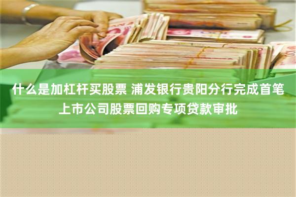 什么是加杠杆买股票 浦发银行贵阳分行完成首笔上市公司股票回购专项贷款审批