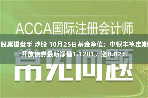 股票操盘手 炒股 10月25日基金净值：中银丰禧定期开放债券最新净值1.1281，涨0.02%