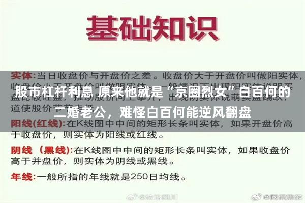 股市杠杆利息 原来他就是“京圈烈女”白百何的二婚老公，难怪白百何能逆风翻盘